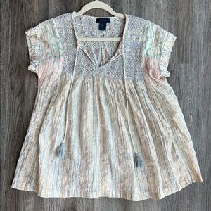 RACHEL Rachel Roy Pastel Smocked Blouse
